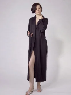 Morgenmantel Lang|Morgenmantel Mit Seide^Nightdreams Seidenmix Wirkseide langer Morgenmantel ADELAIDE von