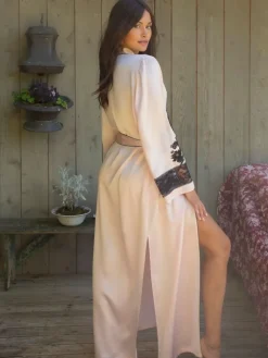 Morgenmantel Lang|Morgenmantel Mit Spitze^Marjolaine Seiden-Morgenmantel lang MARJOLIE No. 6 exquisit