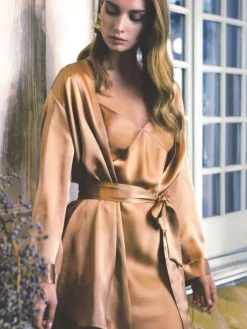 Kleider|Seiden Basics^Luna di Seta Seidennachthemd / Seidenkleid NEW SEDUCTION glatt von