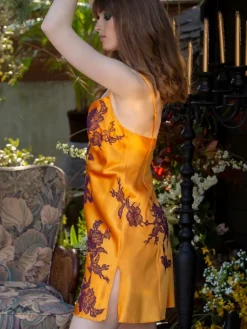 Seidenneglige|Seidennachthemd^Marjolaine Seidennachthemd NYMPHE No. 1 kurz von