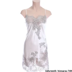 Alle Negligés|Seidenneglige^Marjolaine Seiden-Negligé DEMON No.2 mit Spitze von naturweiß oder schwarz mit Spitze