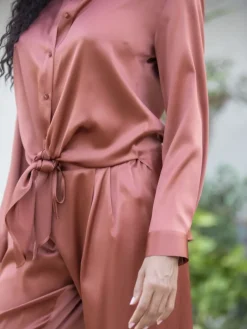 Lounge-Wear|Seidenpyjama^Marjolaine Seidenpyjama ROXANE elegant Stretchseide von