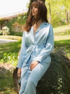 Lounge-Wear|Seiden Basics^Marjolaine Seidenpyjama SOIE UNIE 100% Seide