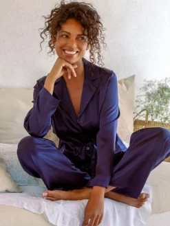 Lounge-Wear|Seiden Basics^Marjolaine Seidenpyjama SOIE UNIE 100% Seide