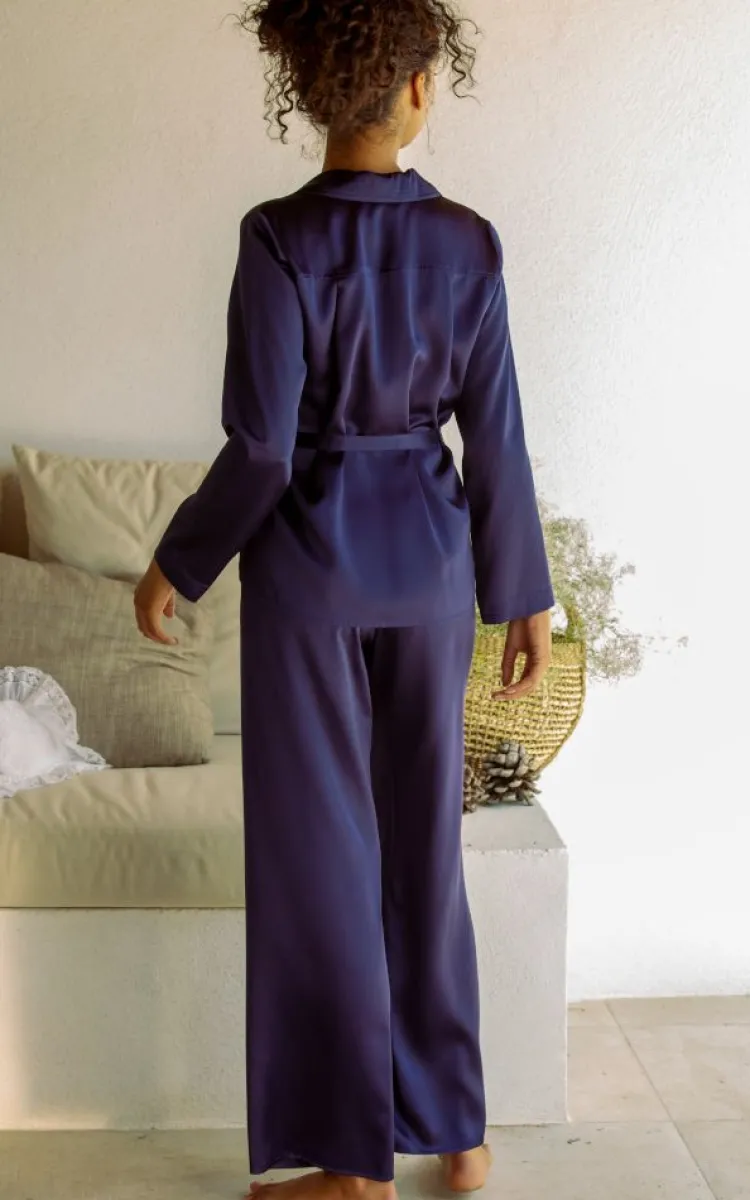Lounge-Wear|Seiden Basics^Marjolaine Seidenpyjama SOIE UNIE uni