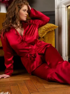 Lounge-Wear|Seiden Basics^Marjolaine Seidenpyjama SOIE UNIE uni