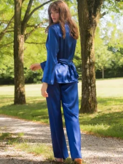 Lounge-Wear|Seiden Basics^Marjolaine Seidenpyjama SOIE UNIE von Basic Line