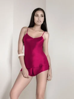 Spaghettiträger Tops|Mit Seidensatin^Luna di Seta Seidentop 100% Seide CLASSICO von - viele Farben