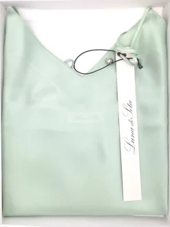 Spaghettiträger Tops|Mit Seidensatin^Luna di Seta Seidentop 100% Seide CLASSICO von - viele Farben