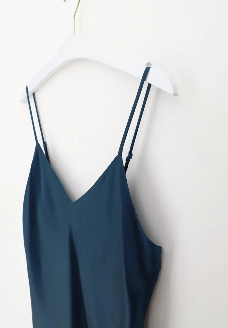 Spaghettiträger Tops|Mit Seidensatin^Luna di Seta Seidentop 100% Seide CLASSICO von - viele Farben