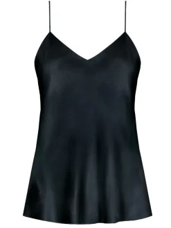 Spaghettiträger Tops|Mit Seidensatin^Luna di Seta Seidentop 100% Seide CLASSICO bunt von
