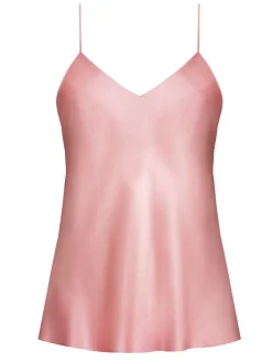 Spaghettiträger Tops|Mit Seidensatin^Luna di Seta Seidentop 100% Seide CLASSICO bunt von