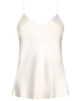 Spaghettiträger Tops|Mit Seidensatin^Luna di Seta Seidentop 100% Seide CLASSICO bunt von