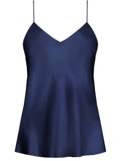 Spaghettiträger Tops|Mit Seidensatin^Luna di Seta Seidentop 100% Seide CLASSICO bunt von