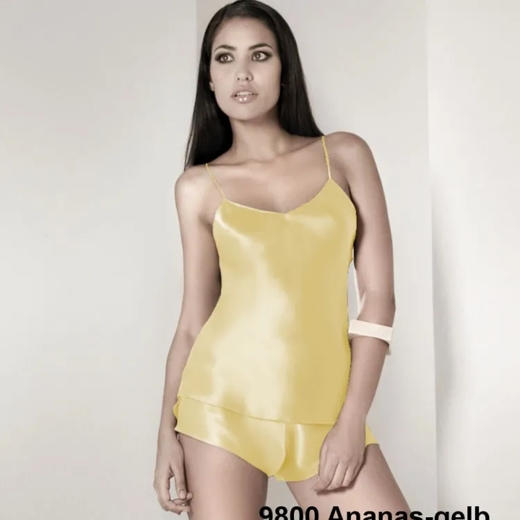 Spaghettiträger Tops|Mit Seidensatin^Luna di Seta Seidentop 100% Seide CLASSICO Satin von