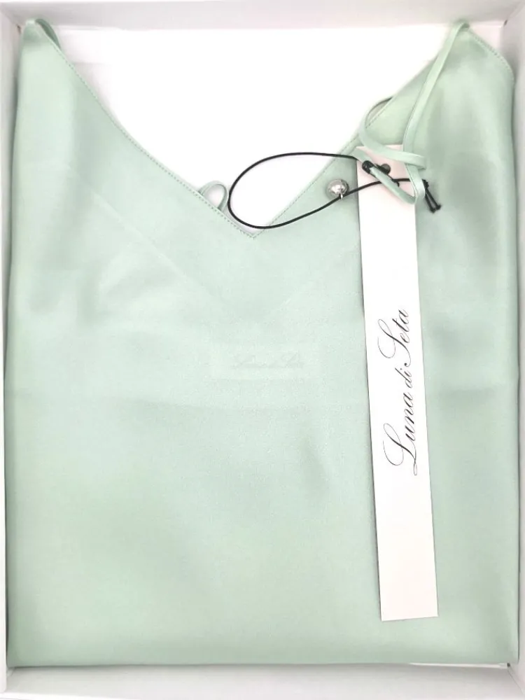Spaghettiträger Tops|Mit Seidensatin^Luna di Seta Seidentop 100% Seide CLASSICO Satin von