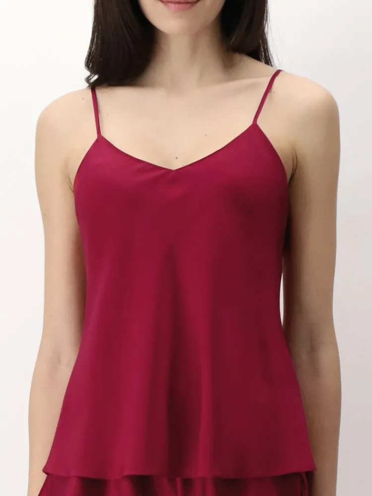 Spaghettiträger Tops|Mit Seidensatin^Luna di Seta Seidentop 100% Seide CLASSICO Satin von