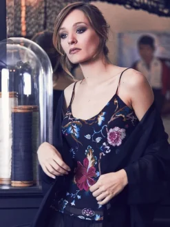 Spaghettiträger Tops|Alle Lingerie Tops^Marjolaine Seidentop 100% Seide FIDJI MOUSSELIN von