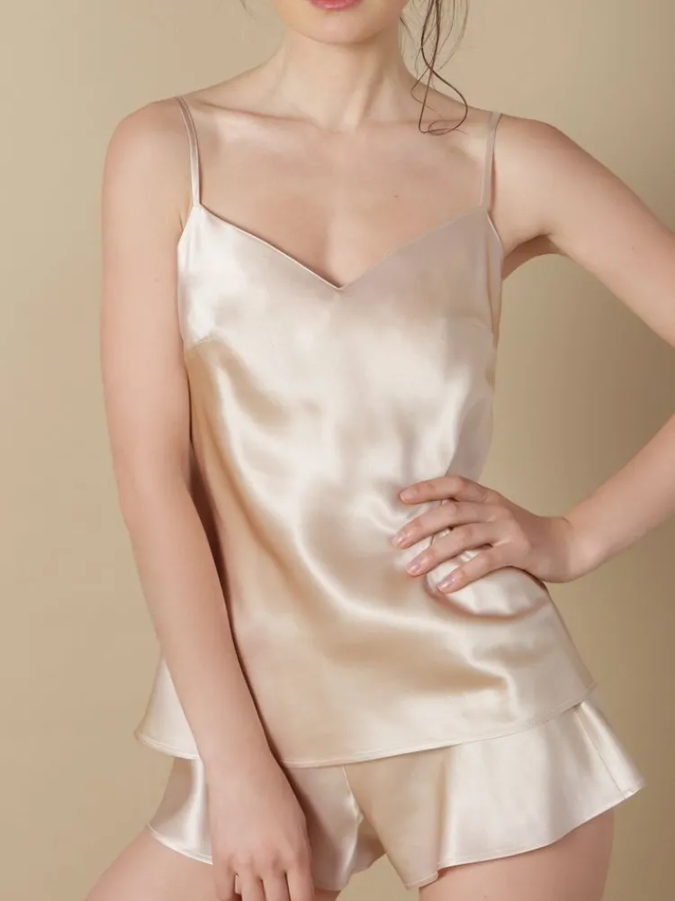Spaghettiträger Tops|Alle Lingerie Tops^Marjolaine Seidentop 100% Seide ODON elegant von