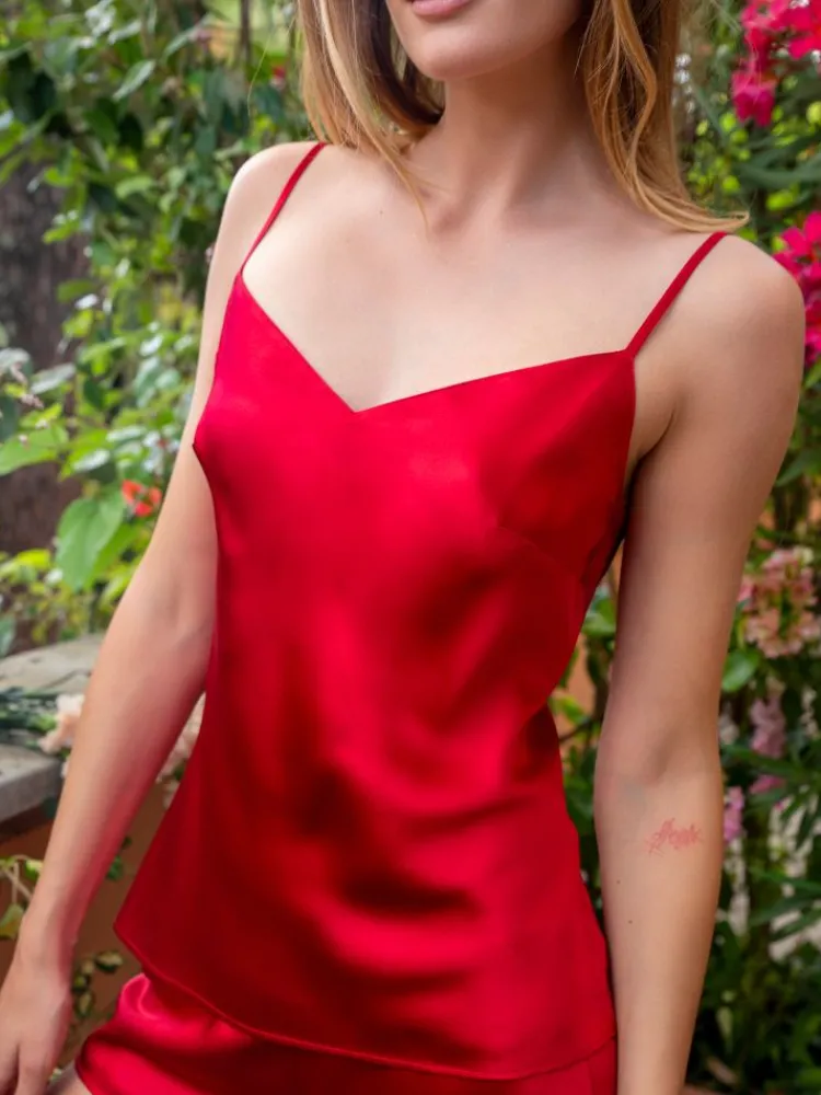 Spaghettiträger Tops|Alle Lingerie Tops^Marjolaine Seidentop 100% Seide ODON elegant von