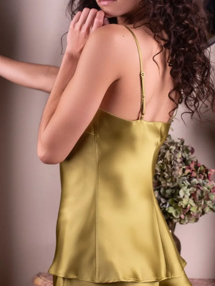 Spaghettiträger Tops|Alle Lingerie Tops^Marjolaine Seidentop 100% Seide ODON uni - viele Farben