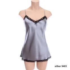 Tops Mit Spitze|Spaghettiträger Tops^Luna di Seta Seidentop BASIC GLAM aus 100% Seide von