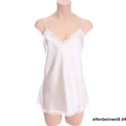 Tops Mit Spitze|Spaghettiträger Tops^Luna di Seta Seidentop BASIC GLAM aus 100% Seide von