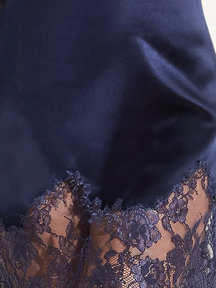 Camisole (Breite Träger)|Alle Lingerie Tops^Chiara Fiorini Seidentop Camisole SETA No. 11 mit Spitze glatt von