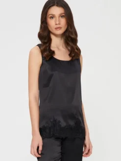 Camisole (Breite Träger)|Alle Lingerie Tops^Chiara Fiorini Seidentop Camisole SETA No. 11 mit Spitze uni von