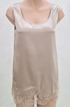 Camisole (Breite Träger)|Alle Lingerie Tops^Chiara Fiorini Seidentop Camisole SETA No. 11 mit Spitze uni von