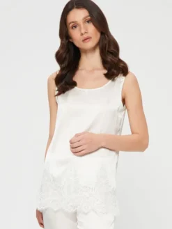 Camisole (Breite Träger)|Alle Lingerie Tops^Chiara Fiorini Seidentop Camisole SETA No. 11 mit Spitze edel von