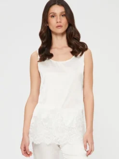 Camisole (Breite Träger)|Alle Lingerie Tops^Chiara Fiorini Seidentop Camisole SETA No. 11 mit Spitze edel von