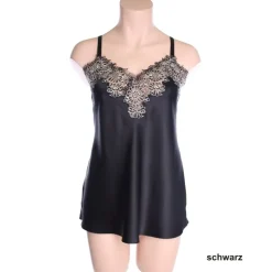 Spaghettiträger Tops|Mit Seidensatin^Luna di Seta Seidentop CHARMING EMBROIDERY aus 100% Seide von