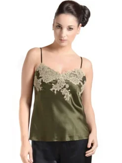 Tops Mit Spitze|Spaghettiträger Tops^Marjolaine Seidentop RARE mit Spitze von