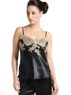 Tops Mit Spitze|Spaghettiträger Tops^Marjolaine Seidentop RARE mit Spitze von