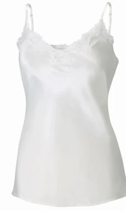 Tops Mit Spitze|Spaghettiträger Tops^Eva B. Bitzer Seidentop SATIN + LACE kurz von