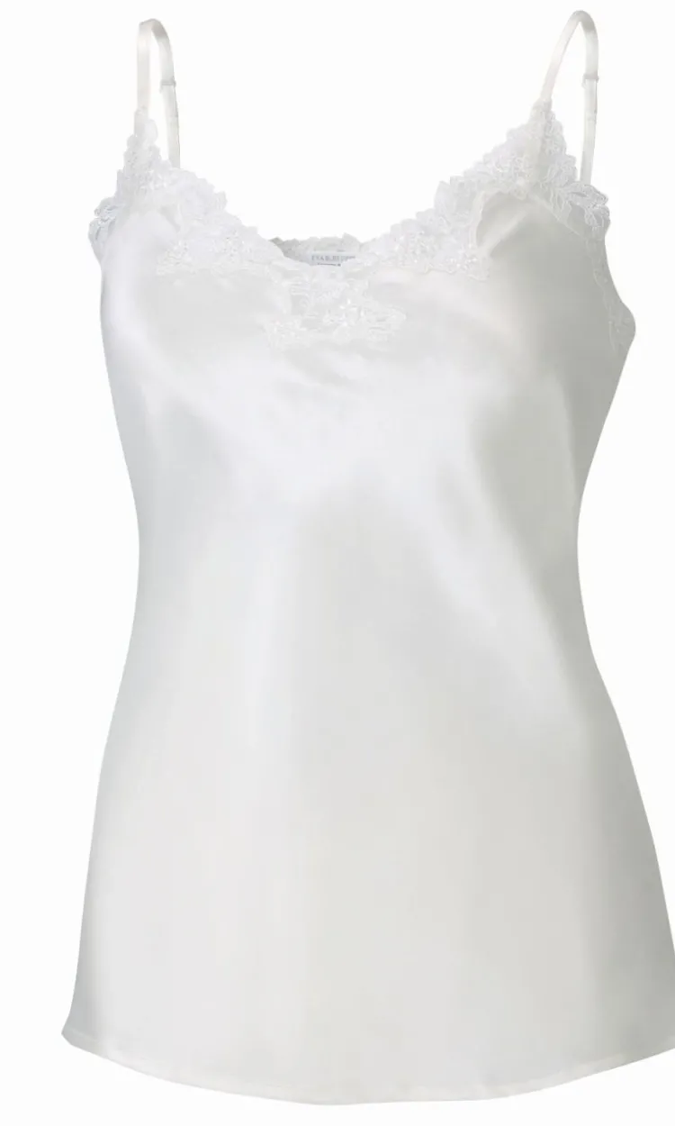 Tops Mit Spitze|Spaghettiträger Tops^Eva B. Bitzer Seidentop SATIN + LACE kurz von