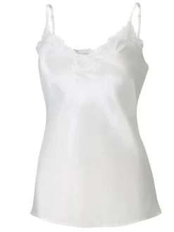 Tops Mit Spitze|Spaghettiträger Tops^Eva B. Bitzer Seidentop SATIN + LACE kurz von