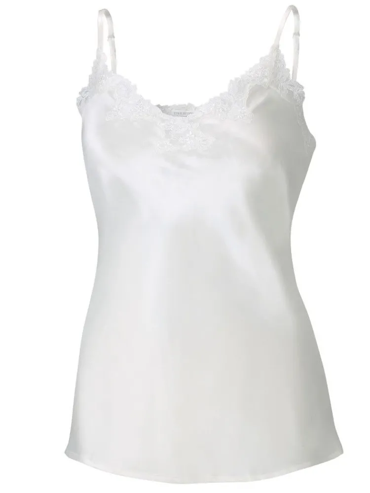 Tops Mit Spitze|Spaghettiträger Tops^Eva B. Bitzer Seidentop SATIN + LACE kurz von