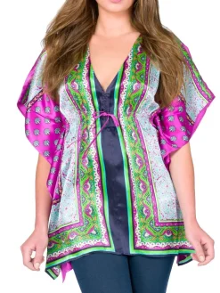 Kaftan, Tunika & Pareo|Kaftane^Eva B. Bitzer Seidentunika EXOTIC von türkis oder pink