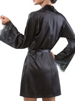 Morgenmantel Kurz|Morgenmantel Mit Spitze^Cotton Club Seta Superior Morgenmantel SUPERBO von mit Seide