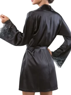 Morgenmantel Kurz|Morgenmantel Mit Spitze^Cotton Club Seta Superior Morgenmantel SUPERBO von mit Seide