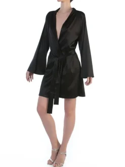 Morgenmantel Kurz|Morgenmantel Aus Satin^Cotton Club Seta Superior Seide Kimono INTREPIDO von