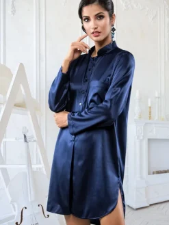 Seidennachthemd|Seiden Basics^Cotton Club Seta Superior Sleepshirt mit Seide PODEROSA von