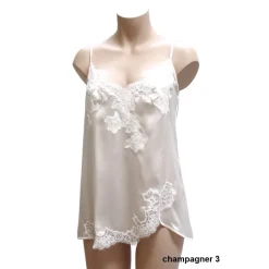 Tops Mit Spitze|Spaghettiträger Tops^Cotton Club Seta Superior Top PRIMARIO mit Stretchseide von