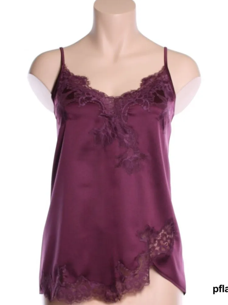 Tops Mit Spitze|Spaghettiträger Tops^Cotton Club Seta Superior Top PRIMARIO aus Satin mit Seide von