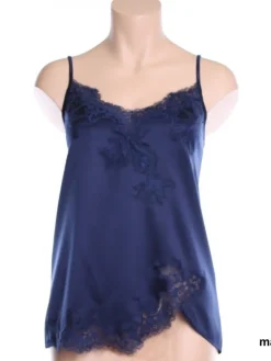 Tops Mit Spitze|Spaghettiträger Tops^Cotton Club Seta Superior Top PRIMARIO aus Satin mit Seide von