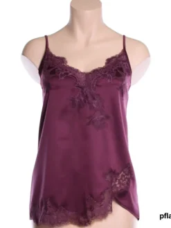 Tops Mit Spitze|Spaghettiträger Tops^Cotton Club Seta Superior Trägertop mit Seide PRIMARIO exklusiv by