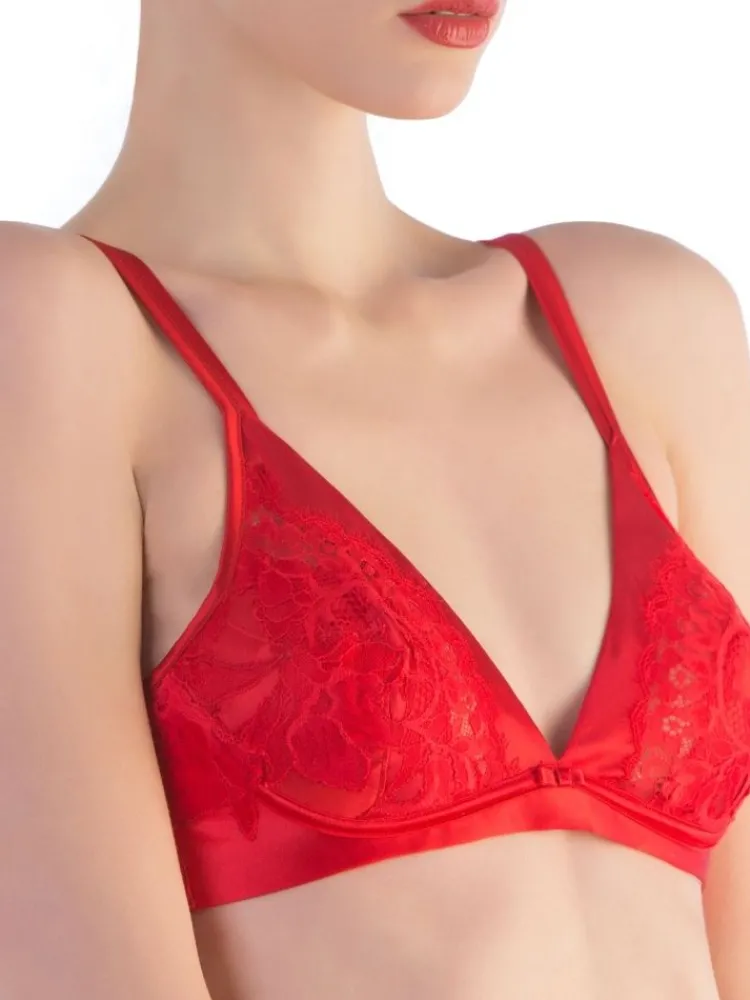 Alle Bhs^Cotton Club Seta Superior Triangel-BH mit Seide SPECIALE von