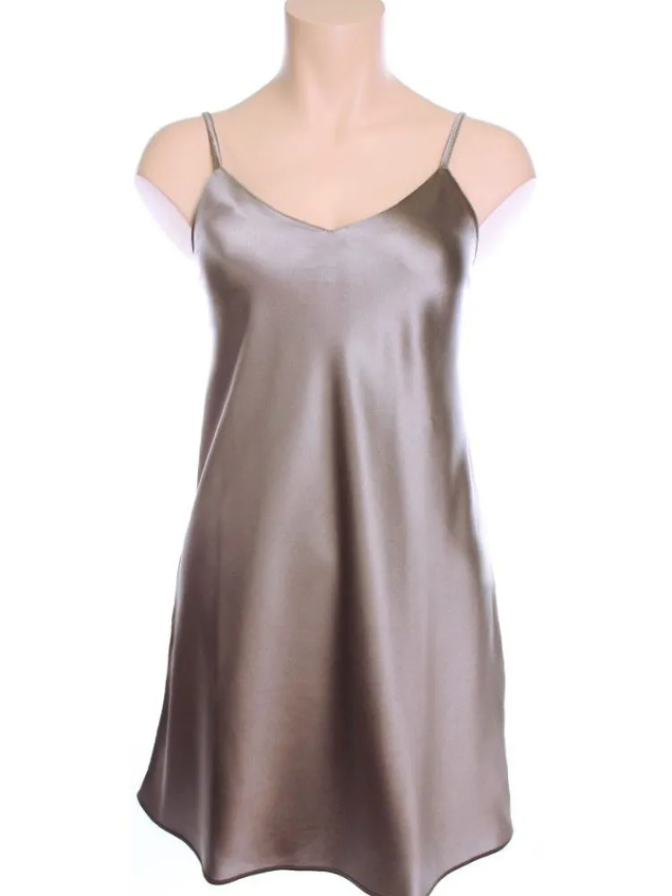 Seidennachthemd|Unterkleider Mit Seide^Cotton Club Seta Superior Unterkleid Stretchseide glatt von